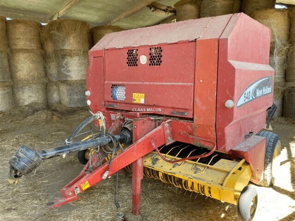 Modèle Réduit Agricole Bourbon New Holland Presse à Balles - Années 70, En Plastique, à Restaurer (manque Roue)