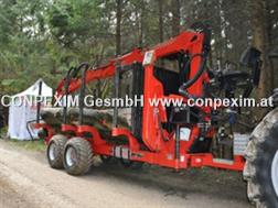 Conpexim Rückewagen RF10EX10t NL, Kran G7000, 7 m