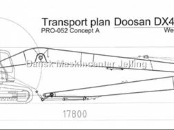 Doosan DX 420 LC-7 med lang gravebom doosan