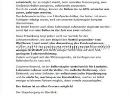 Kopf Ballenstapler für Quadrant Ballenpresse