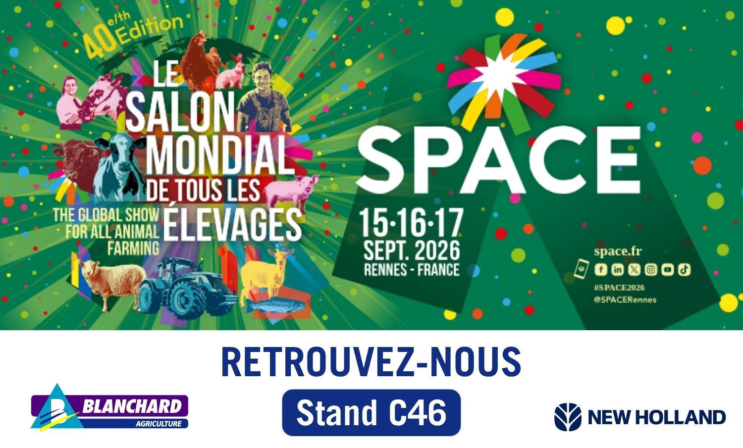 SPACE 2026 : retrouvez Blanchard Agriculture sur le stand New Holland